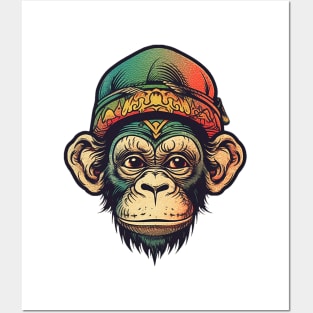 Rasta chimp Posters and Art